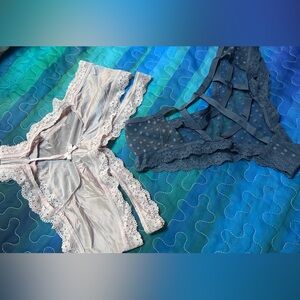 Victoria's Secret sexy back Lace-Trim pantie bundle